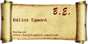 Bálint Egmont névjegykártya