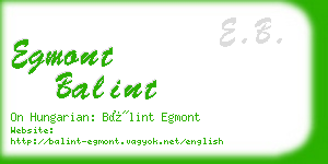 egmont balint business card
